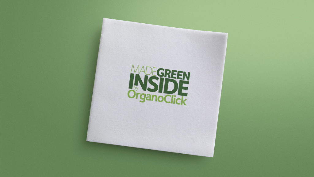 Made Green Inside is our symbol for products and materials that we provide with a entirely green inside, 100% biobased and 100% biodegradable.